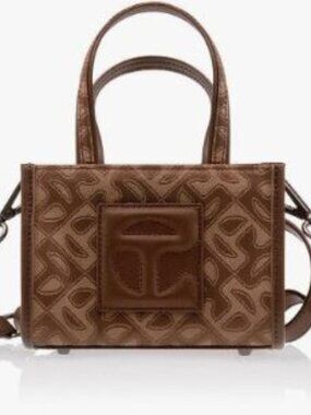 NWT TELFAR Small Jacquard Tan Monogram Shopper